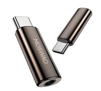 MOSWAG Adaptateur de Prise de Casque USB-C vers 3,5mm avec DAC, Convertisseur Audio Hi-FI et Micro en Alliage de Zinc Haute Résolution, Compatible avec Galaxy, Pixel, Xiaomi, iPhone et iPad