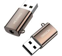 MOSWAG Adaptateur USB Audio vers Jack 3,5mm, TRRS 4 Pôles Connecteur 2Pack