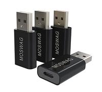 MOSWAG Adaptateur USB C Femelle vers USB mâle, Adaptateur USB C vers USB Compatible avec Le Chargeur Apple MagSafe, Watch Series Ultra/8/7/se, iMac, MacBook Pro, MacBook, Ordinateurs Portables, PC.