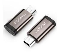 MOSWAG Adaptateur USB C vers Mini USB 2.0 Charge Rapide et Données 2 Pack | Prise Type-C sur connecteur Mini USB Prend en Charge la Charge et Le Transfert de données,pour GPS Consoles appareils photo