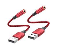 MOSWAG Adaptateur USB vers Jack 3,5 mm, Carte Son Externe USB A vers AUX Stéréo Auxiliaire 3,5mm Compatible avec Casque,PC,Linux (Remarque: Ne Convient Pas Aux Téléviseurs)