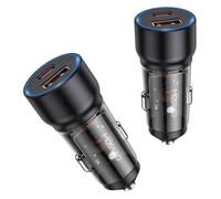 MOSWAG Allume Cigare USB C, 2 Ports 45W Charge Rapide Chargeur Voiture with USB C et A, Prise Allume Cigare 12V pour iPhone 16 15 14 13 12 11 Pro Max Mini Plus Samsung S38 Huawei iPad