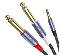 MOSWAG Câble Audio 3.5mm vers Double 6.35mm 10M TRS Jack