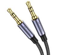 MOSWAG Cable Audio Jack 3.5mm Macho Macho, HiFi Estéreo Nylon Trenzado 5M
