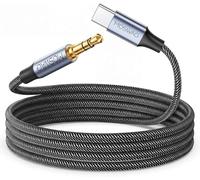 MOSWAG Câble audio stéréo USB C vers 3M 3,5 mm, Câble audio stéréo USB C vers 3,5 mm pour casque de voiture Câble auxiliaire Compatible avec Google Pixel 5/4/4XL/3/3XL/2XL, Samsung Galaxy S21