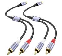 MOSWAG Câble en Y RCA, répartiteur audio 1 femelle vers 2 mâles stéréo de 2