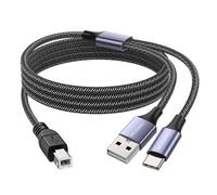MOSWAG Câble Imprimante USB-C/USB-A vers USB-B 10M Nylon