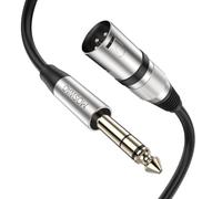 MOSWAG Câble Jack 6.35 vers XLR, Câble Micro XLR Mâle vers Jack 6,35 pour Guitare, Amplificateur, Microphone, Table de Mixage