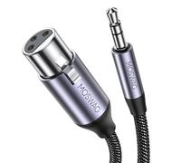 MOSWAG Câble XLR Femelle vers Mini Jack stéréo 3.5mm 2M pour Guitare Mixag