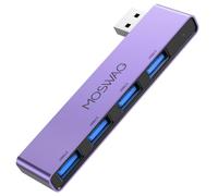 MOSWAG Hub USB 3.0 à 4 Ports, Adaptateur multiport, Station d’Accueil USB | répartiteur USB 5 Gbit/s compatible pour MacBook,iMac,Surface,Dell, ThinkPad,clé USB,disque dur externe,ordinateur de bureau