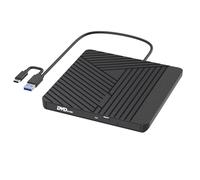 MOSWAG Lecteur CD/DVD Externe USB 3.0 & C +/-RW, Mince Portable pour Mac/PC, Réécrivain Multifonction (Windows 11/10, MacBook Pro, Linux)