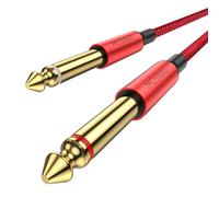 MOSWAG Professional 2M stéréo câble de guitare audio, câble de guitare électrique, câble d'instrument en nylon tressé pour guitare électrique, basse, amplificateur, clavier, instrument de rock