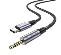 MOSWAG USB C à 2,5 mm Câble, USB C à 2,5 mm TRS HiFi Nylon Auxiliaire Tressé Cable pour AKG K490 NC K545 Y45BT Y50 Y40 QC25 OE2 OE2I AE2 E2I TELOR（Veuillez Noter : la charge n'est pas prise en charge）