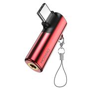 MOSWAG USB C à 3,5 mm Jack, Type C Adaptateur Casque Angle Droit Auxiliaire Microphone Dongle Audio Haute Résolution DAC Chip Compatible avec Galaxy S24 S23 S22 Ultra S20 FE A53 Note 20 Pixel 7