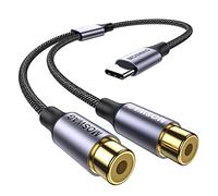 MOSWAG USB C Male Stecker zu Dual RCA Frauen Stecker Stereo Audio Cable,Connexion USB C compatible pour ordinateur, ordinateur portable, téléphone portable, Connexion RCA compatible pour haut-parleurs