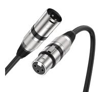 MOSWAG XLR Câble d'équilibrage Câble XLR Microphone mâle à femelle pour Mixeur, Haut parleur, Amplificateur, pour console Audio (3M)