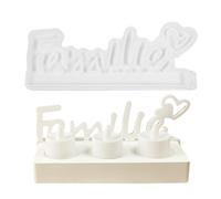 Mot allemand Moule en silicone - Famille à la maison Mot allemand Moules de slogan | Signe de moule de lettre inspirant doux | Moules de signalisation de mots | Lettres de table Moule Dec