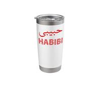 Mot d'amour libanais drôle en langue arabe Habibi Gobelet isotherme en acier inoxydable double paroi