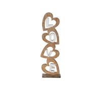 Mot Déco à Poser Cours "Love" 51.5cm Naturel & Blanc