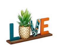 Mot déco LOVE ananas doré à poser