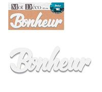 Mot Décoratif 45 cm Blanc Bonheur