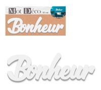 Mot Décoratif 45 cm Blanc Bonheur