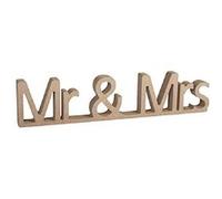 Mot en bois MDF 24 x 5,5 cm - Mr & Mrs Marron G