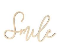 Mot en bois MDF 30 x 16 cm - Smile Marron