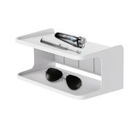 Mot nocturne flottant | Organisateur de table de chevet simple et moderne avec 2 niveaux | Caddy de chevet pour téléphones à distance rouges à lèvres, étagères de rangement de salle de bain à la