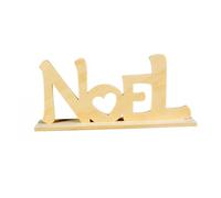 Mot Noël En Bois 20x9x4 Cm