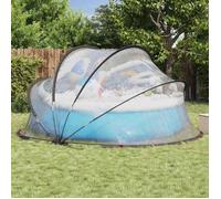 MOT7033-Dôme de piscine Transparent 405 x 405 x 192 cm PVC