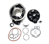 Mota Kit Noir 75cc fonte MINARELLI AM6 Cylindre Culasse top racing pour 50 à boite 1 mono segment 49MM