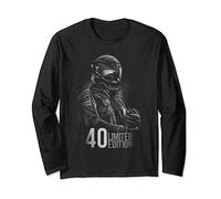 Motard 40th Birthday Biker Moto GP Moto Manche Longue