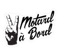 Motard à bord autocollant sticker adhesif logo 3-4 - Taille : 8 cm