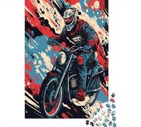 Motard Cadeau Unique Décoration Intérieure Art d'affiche Vintage Jeu ÉduChatif Challenge Toy Adultes & Enfants des 14 Ans 38x26cm/1000pcs