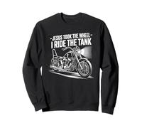 Motard Chrétien Jésus Prend La Roue Conduis Le Tank Sweatshirt