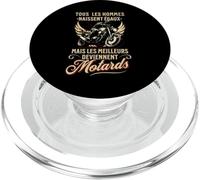 Motard Humour Tous Les Hommes Naissent Ègaux Moto Vintage PopSockets PopGrip pour MagSafe