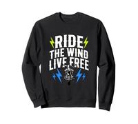 Motard Motarde Liberté Route Aventure Moto Passion Biker Sweatshirt