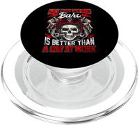 Motard Moto n'importe Quel Jour derrière Les barreaux est Mieux Que Le Travail PopSockets PopGrip pour MagSafe