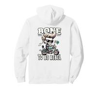 Motard Squelette drôle, Bone to Be Rebel Rocker Sweat à Capuche