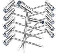 MotBach Lot de 10 outils de rechange pour tronçonneuse, tournevis, clé à chaîne, clé en T en alliage d'acier, outil combiné, taille longue et courte, 13 x 19 mm