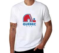 MOTdaNAQ Nordiques Quebec Hockey Team Avalanche Vintage with Fleurs de lys T-Shirt T-Shirt Top Men's t-Shirts 1 White M