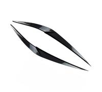 Motenna 1 paire de garniture couverture paupières sourcils phares avant voiture, Convient for BMW X1 F48 2016-2020 décoration de sourcils de voiture(Carbon Fiber Pattern)