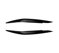 Motenna 1 paire de garniture couverture sourcils phare voiture,Compatible With couvercles paupières X6 E71 E72 X6M X5M E70 Paupière de feu arrière(Glossy Black)