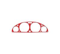 Motenna Autocollants revêtement d'habillage décor contour compteur vitesse voiture, Convient for accessoires série 3 E46 M3 1999-2004 revêtement décoratif pour garniture intérieure(Red)