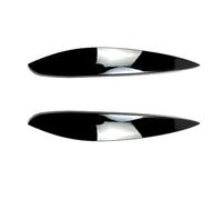 Motenna Revêtement d'habillage de sourcil de couvercle paupière phare voiture,Compatible With Mercedes benz, Smart,2014-2018 Paupière de feu arrière(Glossy Black)