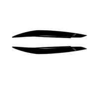 Motenna Revêtement D'habillage Paupière Sourcil Phares Avant,Compatible With X6 E71 2008-2014 Autocollant Voiture Phare Avant Paupière de feu arrière(Gloss Black)