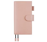 Moterm Housse en cuir pour Hobonichi Weeks - Compatible avec Hobonichi Weeks/Weeks Mega, avec poche dorsale, Rose pâle