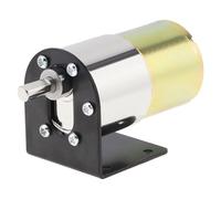 Moteur 12 V CC 300 tr/min à couple élevé avec arbre de sortie excentrique de 37 mm, rotation CW/CCW, support en métal réducteur de boîte de vitesses pour robotique, projets de bricolage, applications