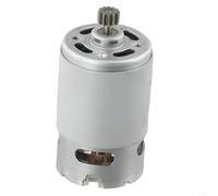 Moteur 21 V CC avec boîte de vitesses à deux vitesses 12 dents, couple élevé RS550 pour outils de perceuse électrique et tournevis, 400-19500 tr/min, construction métallique, argent